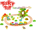 Tooky Toy Джурасик парк - дървено влакче с релси и динозаври TKI054